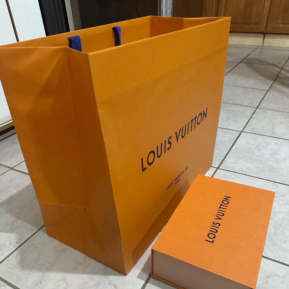 Louis Vuitton Orange Bag and Box Set